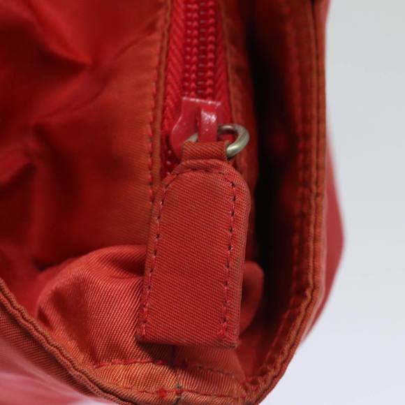 PRADA Nylon Hand Bag Red Auth 80112 - Picture 10 of 16